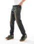 Фото #2 товара ASOS DESIGN tapered fit jeans in dark wash blue with tint