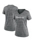 ფოტო #1 პროდუქტის Women's Gray Chicago White Sox MLB City Connect Velocity Space-Dye Performance V-Neck T-shirt