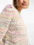 Only balloon sleeve jumper in pastel stripe PASTEL STRIPE, S - фото #5