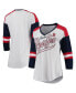 ფოტო #2 პროდუქტის Women's White and Navy Boston Red Sox Base Runner 3/4-Sleeve V-Neck T-shirt