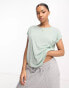 Фото #1 товара Vero Moda round neck t-shirt in sage