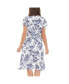 ფოტო #3 პროდუქტის Georgia Tie Front Nursing Dress Navy/White