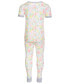 Фото #2 товара Toddler Snug Fit Floral Fruits Pajamas Set, Created for Macy's