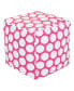 Large Polka Dot Ottoman Pouf Cube 17" x 17"