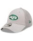 Фото #1 товара Men's Gray New York Jets Team Neo 39Thirty Flex Hat