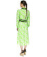 Фото #8 товара Women's Palm Printed Belted Midi Dress