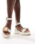 Фото #3 товара ASOS DESIGN Thermo buckle detail flatforms in white