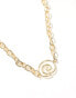 Фото #2 товара DesignB London statement swirl choker necklace in gold