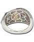 ფოტო #3 პროდუქტის Suzy Levian Sterling Silver Cubic Zirconia Pave Brown Crossover Ring