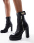 Love Moschino high heel ankle boots in black