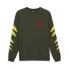 Фото #1 товара Puma Hoops X Gremlins Crew Neck Long Sleeve T-Shirt Mens Green Casual Tops 62535