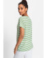 Фото #1 товара 100% Organic Cotton Short Sleeve Stripe and Placement Print T-Shirt