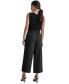 Women's Pinstripe Mid Rise Paperbag-Waist Cropped Pants