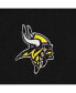 ფოტო #4 პროდუქტის Men's Black Minnesota Vikings Big and Tall Fleece Quarter-Zip Jacket