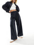 Фото #3 товара ASOS DESIGN co-ord wide leg trousers in navy pinstripe