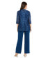 ფოტო #2 პროდუქტის Women's Embellished Jacket, Sleeveless Top and Pants Set