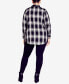 Фото #4 товара Plus Size Kylee Plaid Button Up Shirt