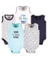 ფოტო #1 პროდუქტის Baby Boys Cotton Sleeveless Bodysuits, Shark Patrol, 5-Pack