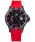 ფოტო #1 პროდუქტის Men's Hurricane Red Silicone Strap Watch 46mm