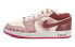 Фото #2 товара 【定制球鞋】 Jordan Air Jordan 1 Low OKHR 爱心 晕染 浪漫 做旧 低帮 复古篮球鞋 GS 玫红 / Кроссовки Jordan Air Jordan DR9498-168