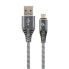 Фото #1 товара Универсальный кабель USB-MicroUSB GEMBIRD CC-USB2B-AMmBM-1M-WB2 Серый Белый/Серый 1 m