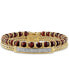 Фото #4 товара Браслет Esquire Men's Jewelry Tiger Eye Bead Red Gold-Plated