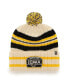 ფოტო #1 პროდუქტის Men's '47 Natural Iowa Hawkeyes Hone Patch Cuffed Knit Hat with Pom