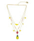 Фото #1 товара Betsey Johnson faux Stone Fruit Charm Layered Necklace