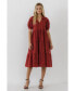 Фото #2 товара Women's Stripe Texture Midi Dress