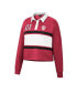 Women's Heather Crimson Indiana Hoosiers I Love My Job Rugby Long Sleeve Shirt