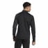 Men’s Long Sleeve T-Shirt Adidas 1/4-Zip Black