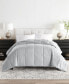 All Season Lightweight Solid Down Alternative Comforter, Full/Queen Серый, FULL/QUEEN - фото #3