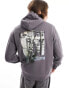 G-Star HD pullover hoodie in grey with chest and back print