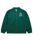 Фото #2 товара Men's Green Distressed Milwaukee Bucks Hardwood Classics Vintage-Like Logo Full-Zip Bomber Jacket