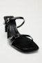 Фото #5 товара Кожаные босоножки на широком каблуке ZARA