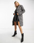 Фото #2 товара Lipsy dropped collar wrap coat in houndstooth check