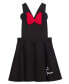 ფოტო #6 პროდუქტის Little Girls Minnie Hearts Short Sleeve T-shirt and Dress, 2 Pc. Set
