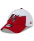 Фото #4 товара Бейсболка-панама New Era мужская белая, красная Tampa Bay Buccaneers 2023 Sideline 39THIRTY Flex Hat.