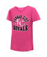ფოტო #2 პროდუქტის Big Girls Pink Kansas City Royals Jersey Stars V-Neck T-shirt