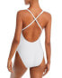 Фото #2 товара Rod Beattie 297223 Women's Mesh One-Piece Swimsuit in Coconut Water, 10, White