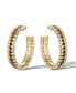 Фото #2 товара Flash Yellow Gold Plated Iron Glass Stone Hoop Earrings