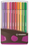 Фото #3 товара STABILO Pen 68, Medium, 20 colours, Multicolour, Bullet tip, 1 mm, Multicolour