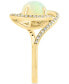 ფოტო #3 პროდუქტის EFFY® Ethiopian Opal (1-3/4 ct. t.w.) & Diamond (1/4 ct. t.w.) Swirl Ring in 14k Gold