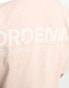 Dr Denim Curtis small logo oversized t-shirt with logo back print in pink