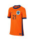 Фото #3 товара Youth Frenkie de Jong Orange Netherlands National Team 2024 Home Replica Jersey