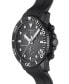 Men's Swiss Chronograph SeaStar Black Rubber Strap Diver Watch 45.5mm