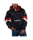 Фото #1 товара Men's Black NASCAR Home Team Satin Half-Zip Hoodie Jacket