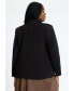 Plus Size Single Button Blazer