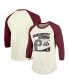 Фото #1 товара Men's Threads Cream/Burgundy Philadelphia Phillies Raglan 3/4-Sleeve T-Shirt