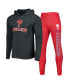 ფოტო #5 პროდუქტის Men's Heather Red, Heather Charcoal Philadelphia Phillies Meter Pullover Hoodie and Joggers Set